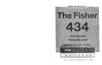 Fisher 434 - Service Manual